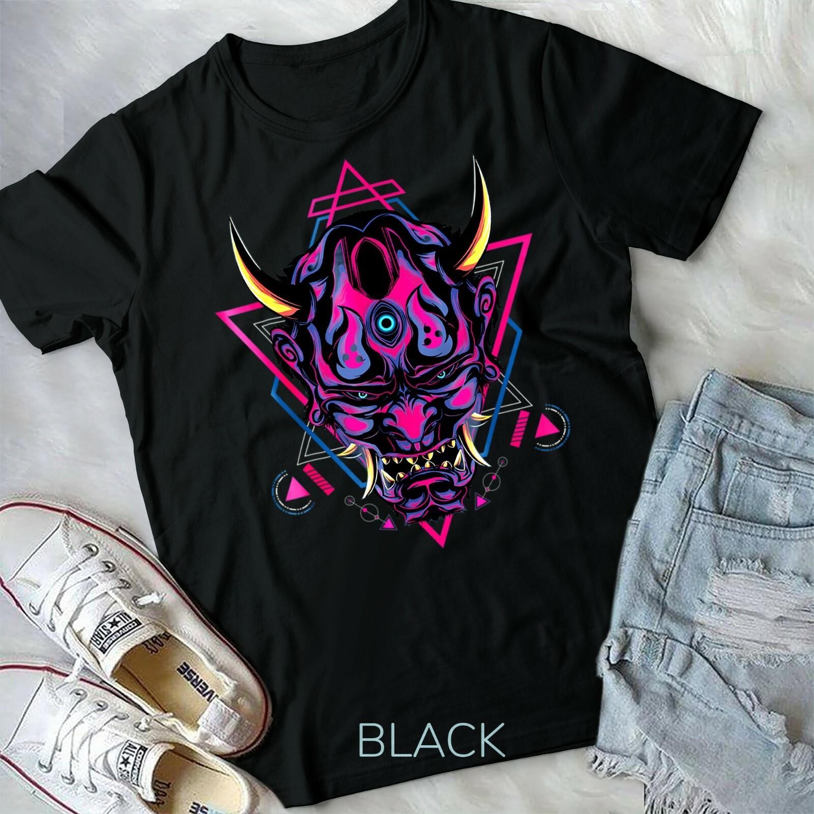 Samurai Demon Oni Akuma Mask Bushido Spirit Japanese Unisex Form T-shirt M