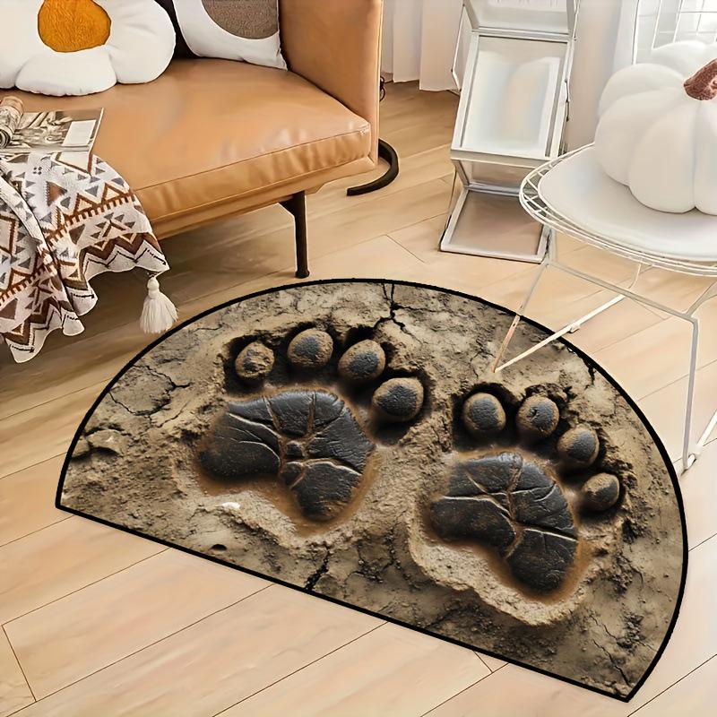 American Style Half-Round Floor Mat: Stain & Wear-Resistant, Decorative Mat for Home, Doorway, & Kitchen