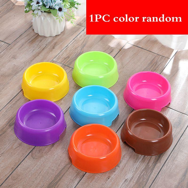 

1-5 шт. высококачественные миски для домашних животных, легкие пластиковые миски карамельного цвета, одинарные миски для маленьких собак и кошек, миски для кормления домашних животных 1PC