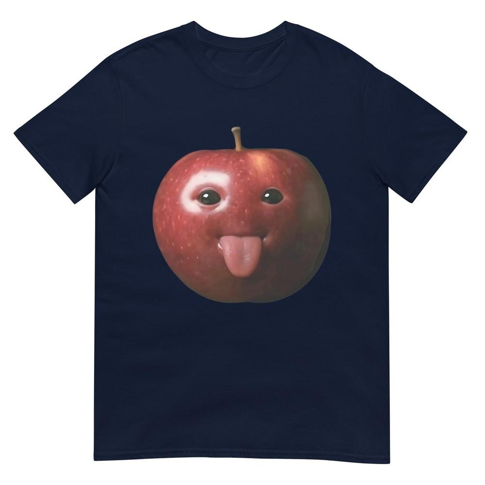 Funny Silly Ai Apple Gen Z Meme Brainrot Humor Tongue Out TShirt S
