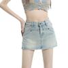 Female Denim Short Skirt High Waist Slimming A-line Skirt Summer Retro Denim Shorts
