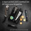 VIPERADE VE18-S Small EDC Pouch, Men's Mini Pocket Organizer Pouch, EDC Pocket Organizer Pouch, 3 Slots, 2 Zipper Pockets, Velcro Pouch Multi-Tool Pou