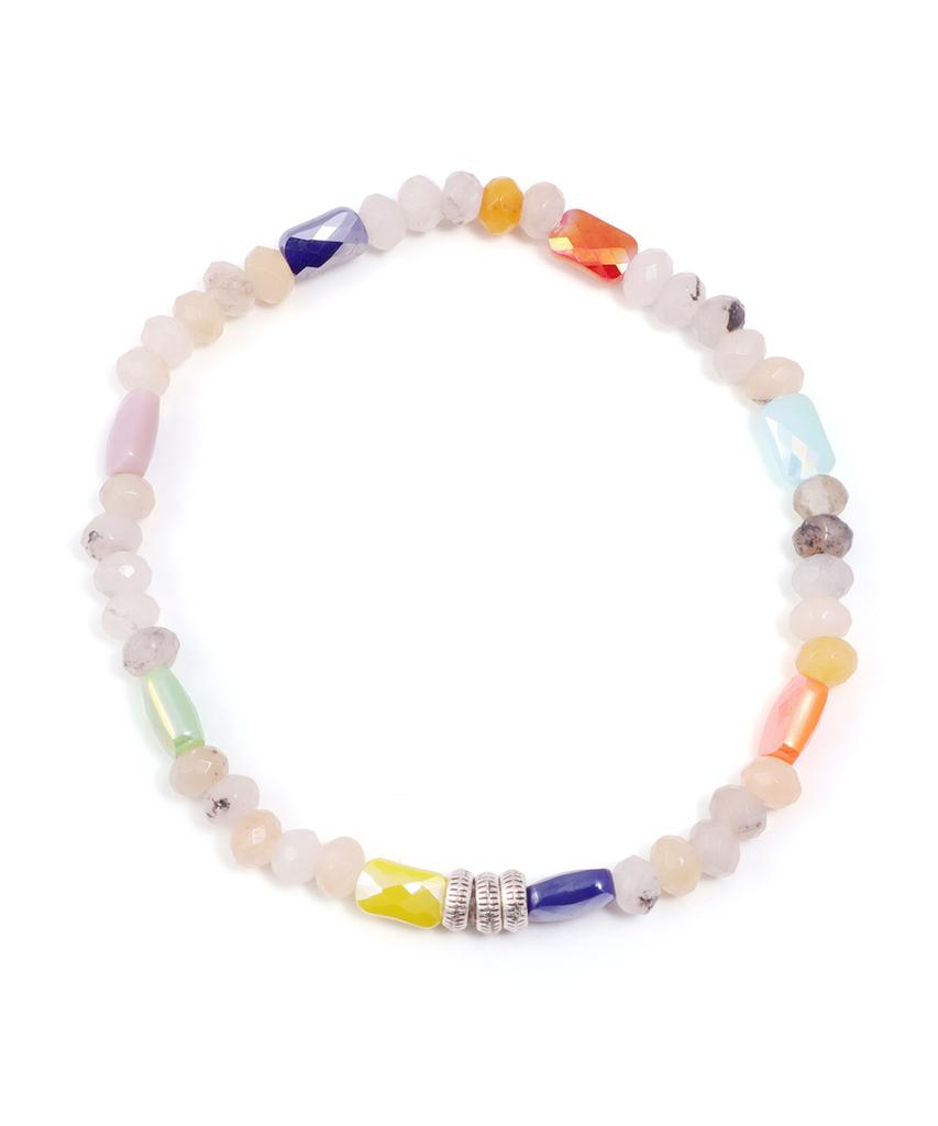 Polalita Color Mix Gemstone Bead Bracelet (Plt-Br-077_Yl)