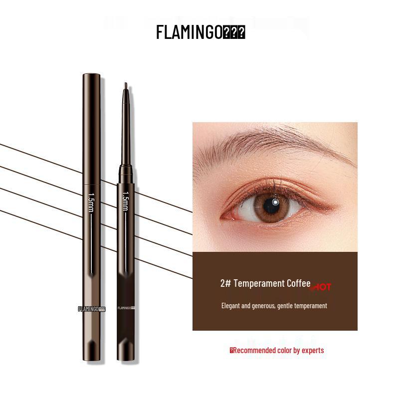 Flamingo Ultra-Fine Long-Lasting Gel Eyeliner Pencil - Smudge-Proof & Smooth Color