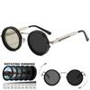 Vintage Round Steampunk Polarized Sunglasses For Men Women Outdoor Sport Shades -Level Adjustable Dimming Sun Glasses Uv400