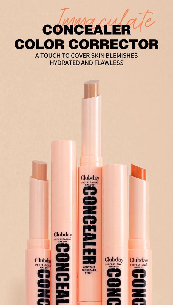 Facial Makeup Matte Natural Shadow Three-dimensional Contouring Stick Spot and Acne Mark Concealer Stick