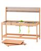 VEVOR Mud Kitchen for Kids, Wooden Toy Play Kitchen Set with Accessories, Outdoor Grocery Store Playset