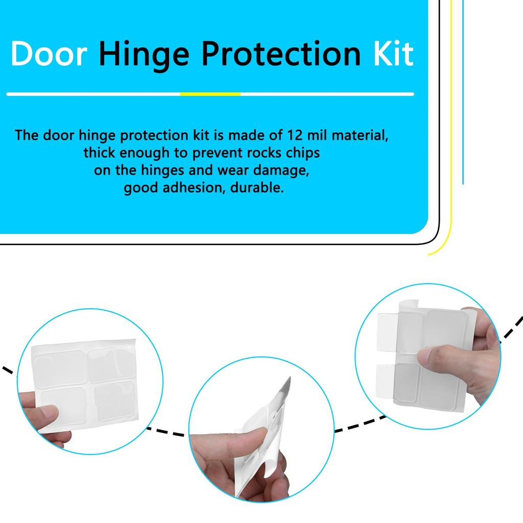 Türscharnier-Schutzkit Kompatibel mit allen Serien Jeep Wrangler JLU/Gladiator Abdeckung Türscharnier