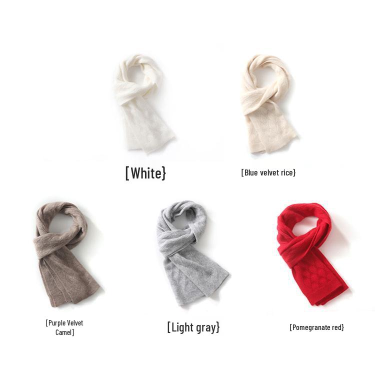 Versatile Unisex Cashmere Scarf: Dual-Use Shawl & Knitted Snood for Couples – Warm, Stylish, Neck Protection with Hollow Design.