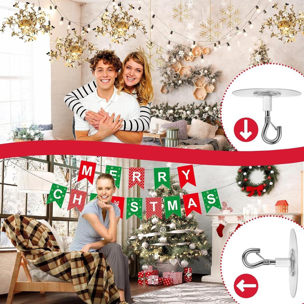 Bezszwowy Metalowy Haczyk Sufitowy do Dekoracyjnego Wieszania