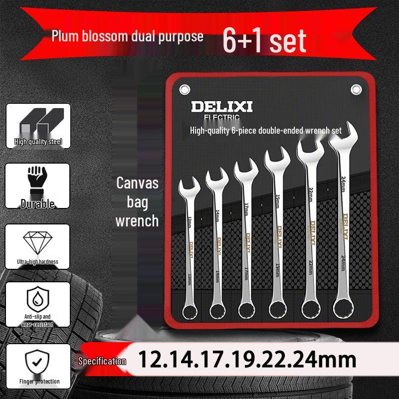 Open-End & Box-End Combination Wrench Set – Compact and Complete