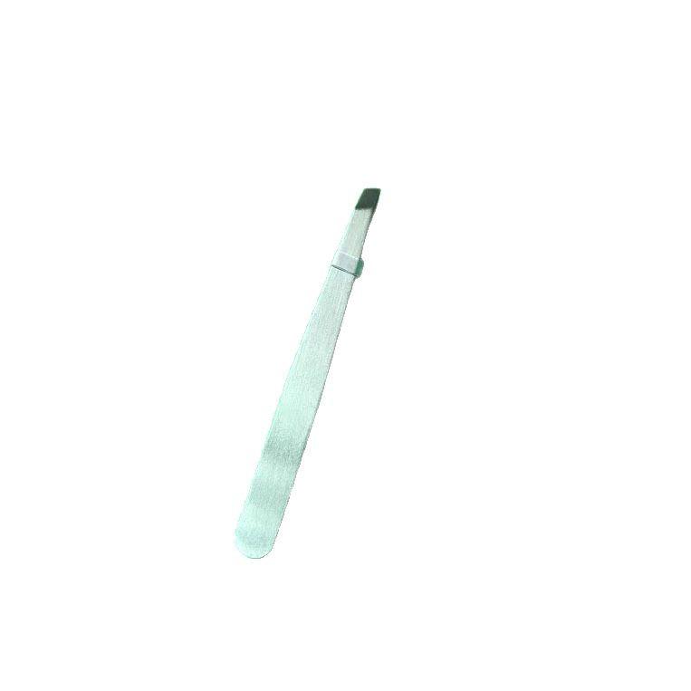 Stainless Steel 90 Grit Slanted Tip Eyebrow Tweezers for Trimming & Makeup.