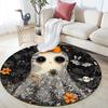 Flower Ghost,Round Area Rug,Carpet Rug for Living Room Bedroom Sofa Playroom Decor,Non-slip Floor Mat