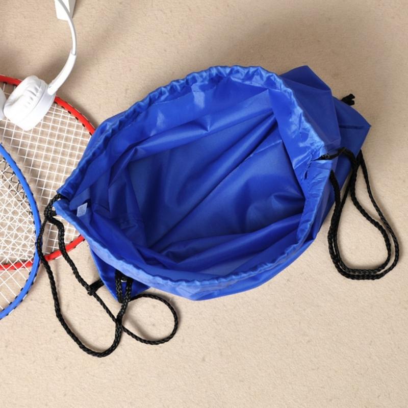 Drawstring Fitness Bag Water Resistant Oxfordcloth Sports Bag Light Weight Drawstring Backpack for Climbing Hiking