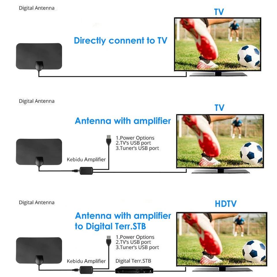 8K 4KDVB-T2 HD Digital TV Antenne Smart Signal Receiver TV Signal Booster mit Verstärker Indoor TV Kostenloser Kanal