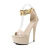 Fashion New chain style stage performance women's sandals summer party wedding shoes sexy fashion thick bottom striptease stilettos
