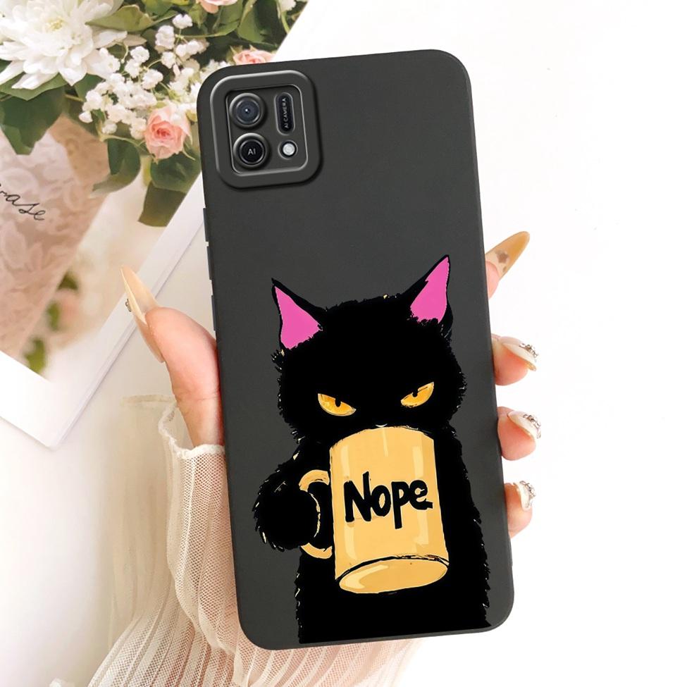 For Oppo A16k CPH2349 Casing For Oppo A16e CPH2421 Cover Fashion Cartoon Cute Funny Painted Silicone Phone Case