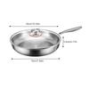Titanium Frying Pan with Lid 26/28/30cm Non-stick Even-Heating Skillet Uncoated Fish Scale Hammer Pattern Kitchen Cookware