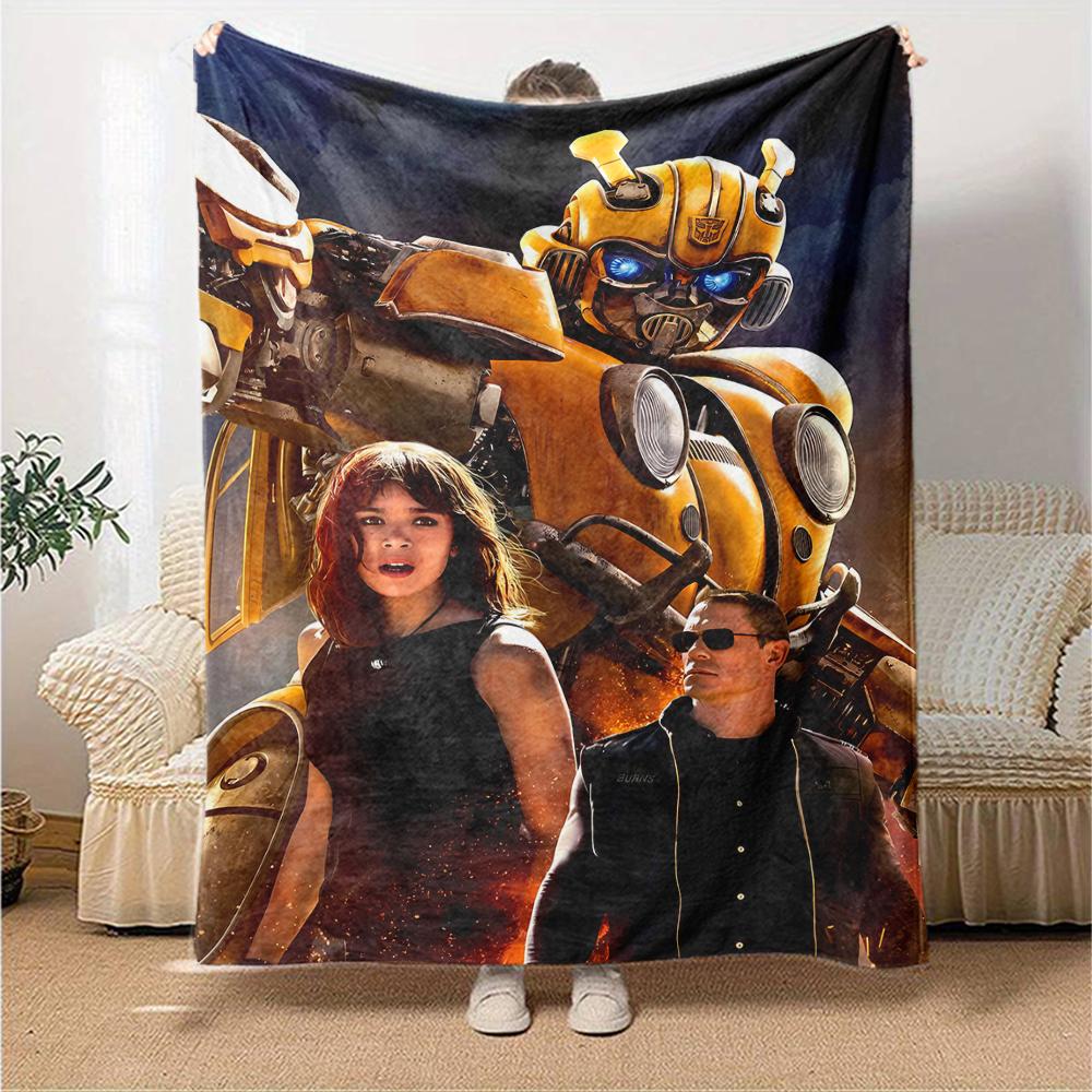 1pc Bumblebee1 Blanket, Gift, for Men and Women, Soft Blanket, Good for Sofa Bed Couch Travel, Lightweight Flannel Blanket