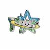 Sweet Sister, Childlike Fun, Colorful Stars, Cat Planet, Enamel Color, Open Ring, Niche Stacking, Wearing High-End Rings, Woman