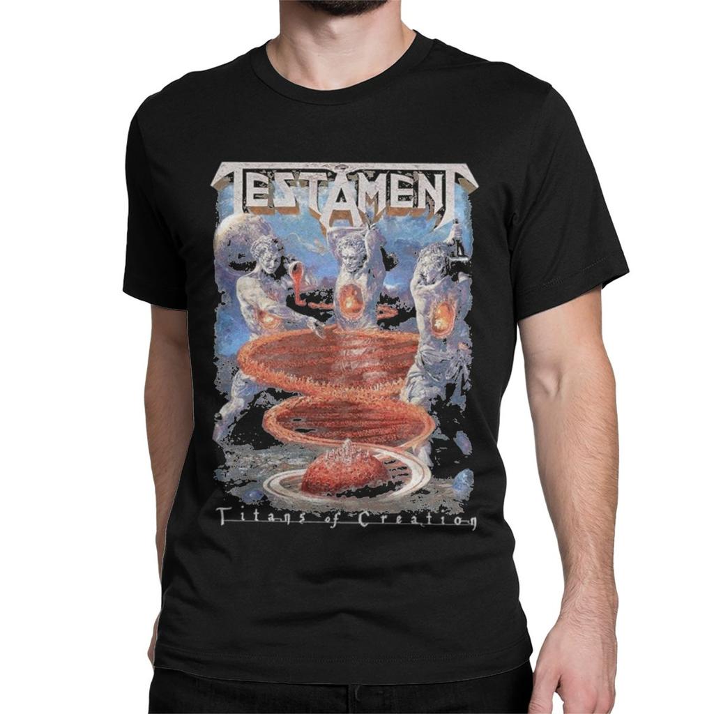 Men Women T-Shirts Blood Life Metal Music Band Rock Casual 100% Cotton Tees Short Sleeve Testament T Shirts  Tops Plus Size