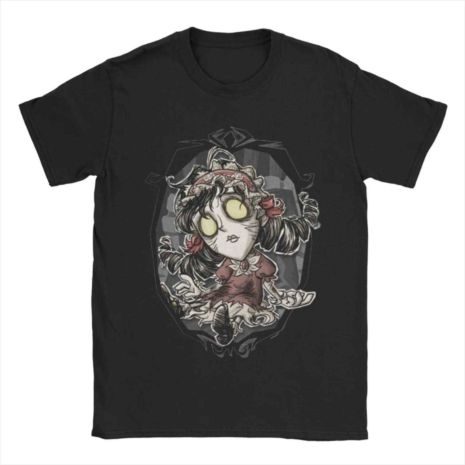 

Смешная футболка для видеоигры Dont Starve Together Хлопок Короткий рукав Круглый вырез Летний топ S чёрный