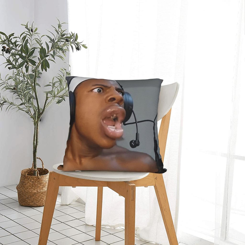 Ishowspeed Funny Meme Pillowcase Polyester Cushion Cover Decoration Pillow Case Cover Home Drop Shipping 45X45Cm