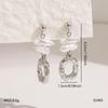 Baroque Geometric Freshwater Pearl Dangle Earrings - Elegant, Simple, Customizable Vacation Style Ear Cuff for Women.