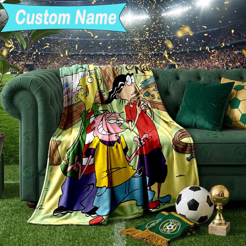 Custom Name Blanket Edd Eddy Adventure Blanket Bedding Blanket for Travel, Camping, Living Rooms, Offices, Sofas, Fan Christmas gift