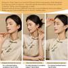 Instrument portabil pentru Gua Sha facial din alamă și lemn de trandafir, pentru frumusețe, cu semințe de lotus, pentru relaxarea ochilor, puncte meridianale, acupunctură
