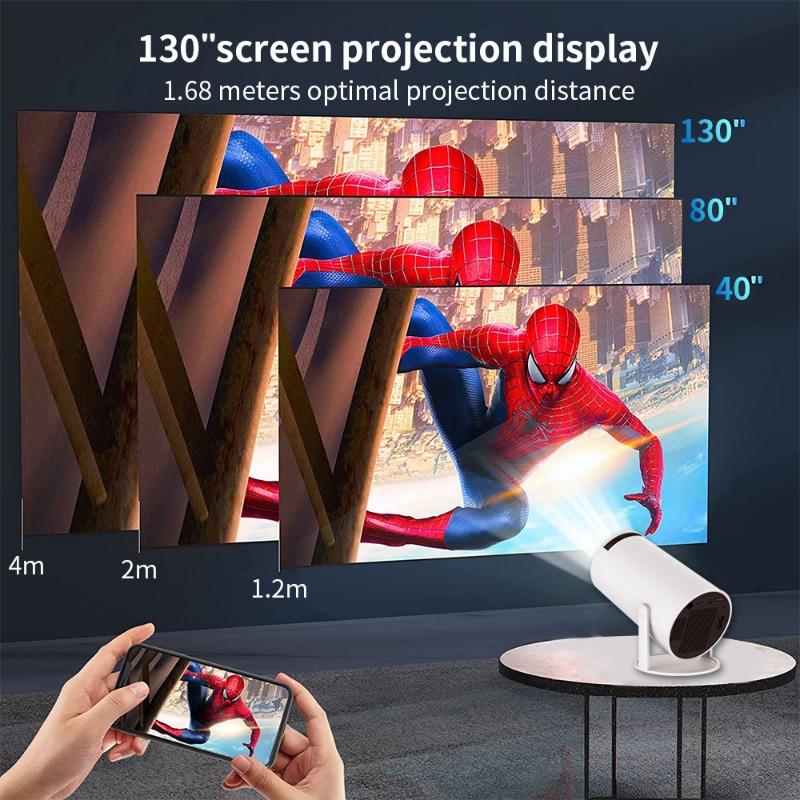 2025 New Hy300 Portable Ultra High Definition Intelligent Projector Android System 5G Home Projector