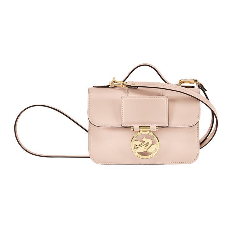 New LONGCHAMP BOX-TROT Calfskin Handbag Shoulder Bag Crossbody Bag Mini Women's Light Pink 10180HAUP53