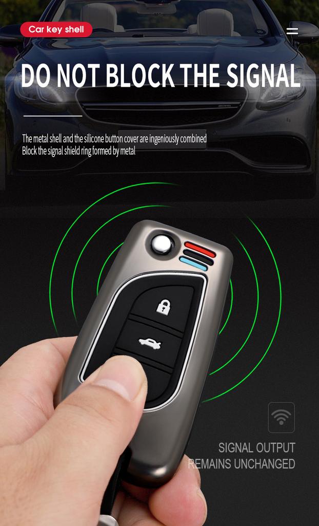 Car Remote Key Cover Case For Toyota Auris Corolla Avensis Verso Yaris Aygo Scion TC IM Camry RAV4 Forturner Hilux
