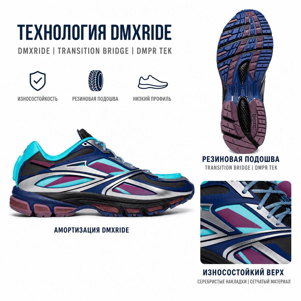 Catalyst X Reebok Premier Road Modern Aqua Blue Unisex Sneakers Black Silver-Mix RMIA035C99FAB002-4060