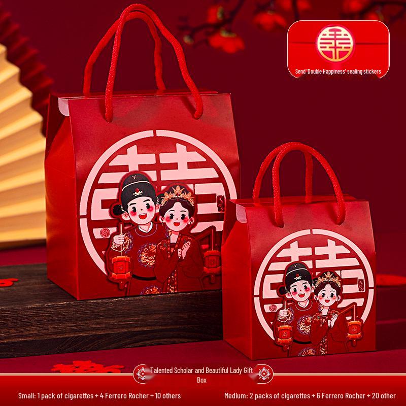 Wedding Gift Candy Box and Bag Set for Melon Seeds