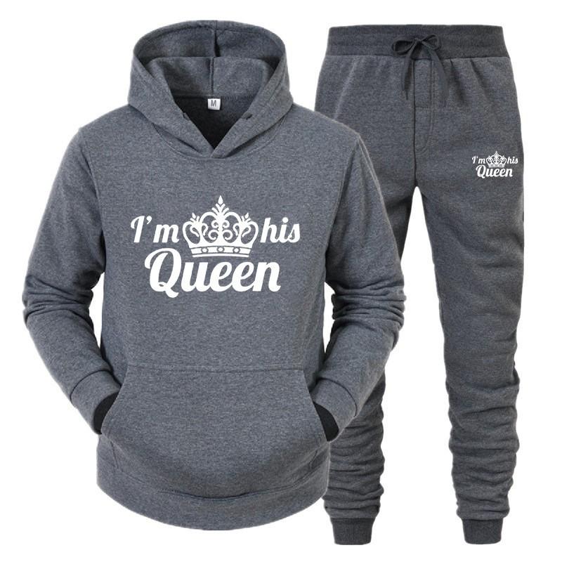 Unisex Hooded Sweatshirt Set Casual Sportswear Tracksuit Teens Adults