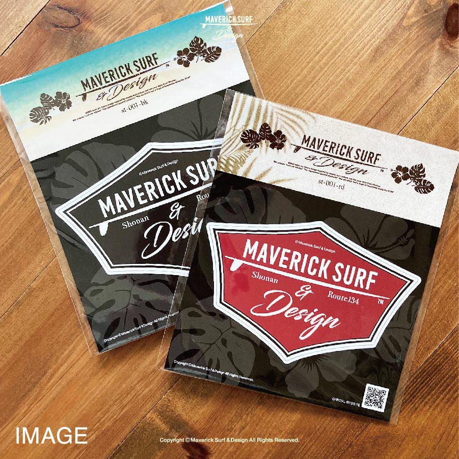 Maverick Surf & Design Maverick Surf & Design Signature Sticker st-001-msd-bk / Black Surf Sticker Car Decal