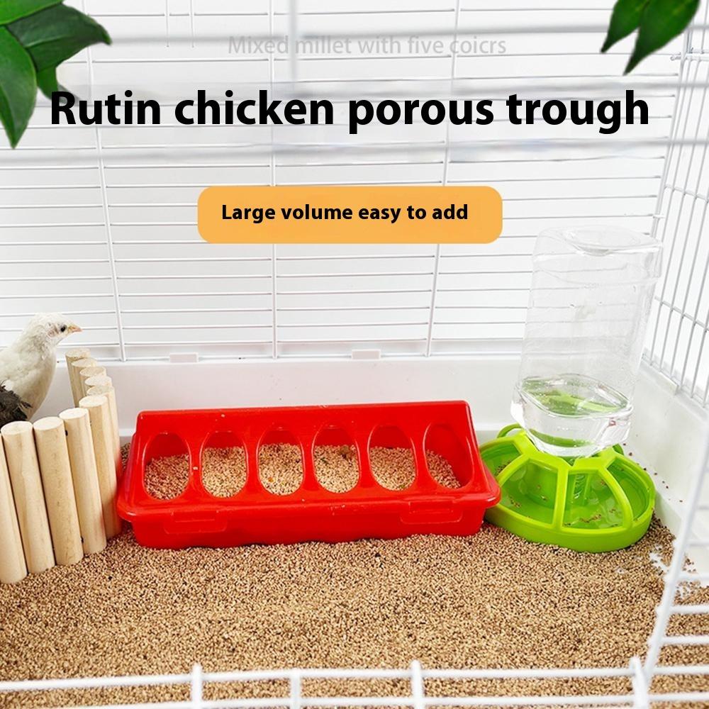 

Flip Top Poultry Feeder 12 Holes Plastic Feeding Tray for Chicken Duckling Bird Type A