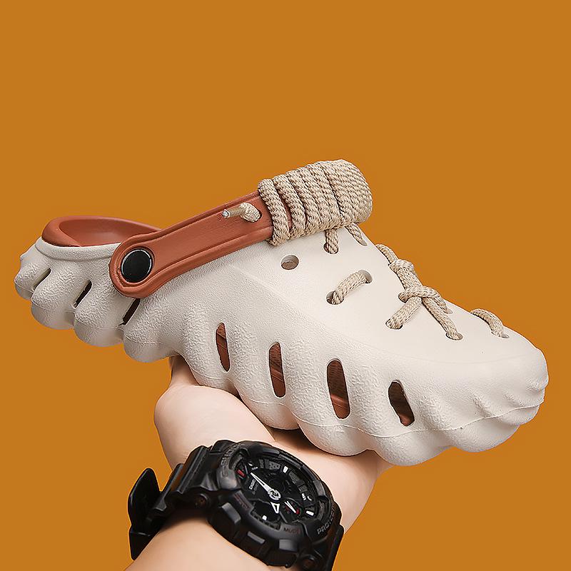 Men's Summer Non-Slip Coconut Sandals - Dual-Use for Outdoor Sports and Driving, Beach-Ready Slippers.