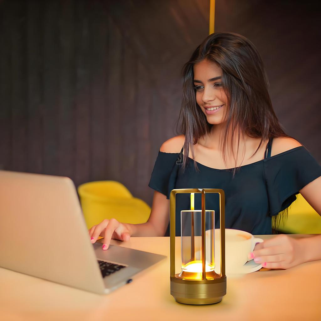 Rechargeable Cordless Table Lamp | 3-Way Dimmable Lighting & Touch Control | for Bedroom, Living Room & Outdoor Use