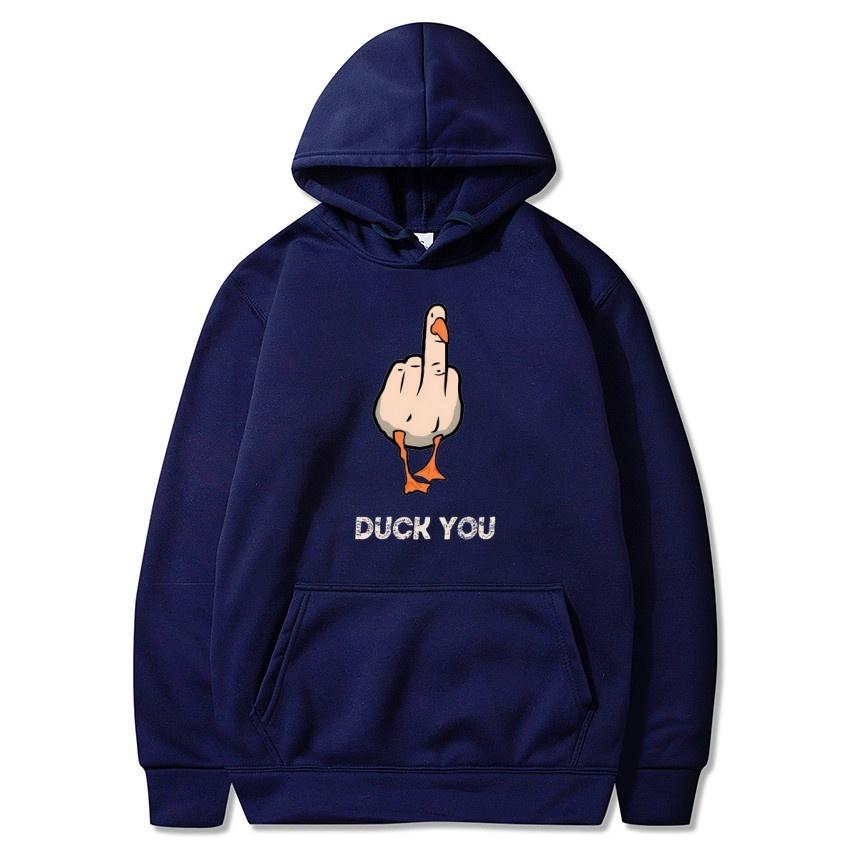 Autumn Winter Yellow Duck Personalized Printed Hoodie Men's Fashion Warm Sweatshirt Casual Street Wear Warm Hoodie