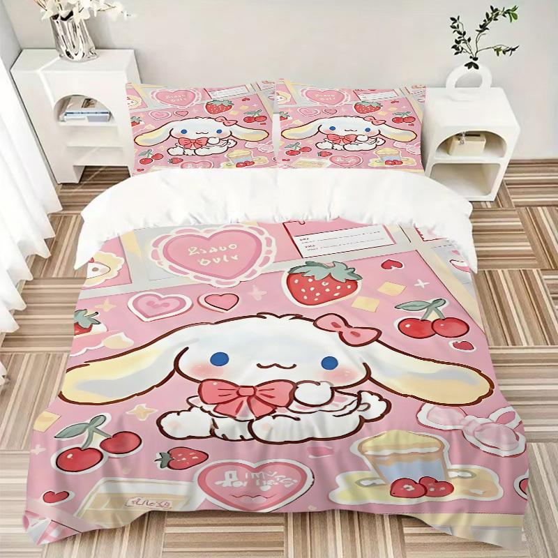3pcs Cinnamoroll Bedding Set: Perfect for Bedroom or Guest Room. Soft and Comfortable with No Core Included Yy251031034