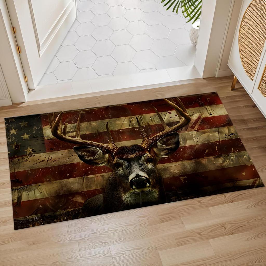 Mountain Bloom Bath Mat Non Slip Wildflower Meadow Bathroom Rug Nature Landscape Floor Mat for Home Decor 17x29.5 Inch