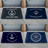 Classic Nautical Welcome Aboard Anchor Compass Ship Wheel Anti Slip Door Mat Bath Rug Indoor Outdoor Decor Floor Mat