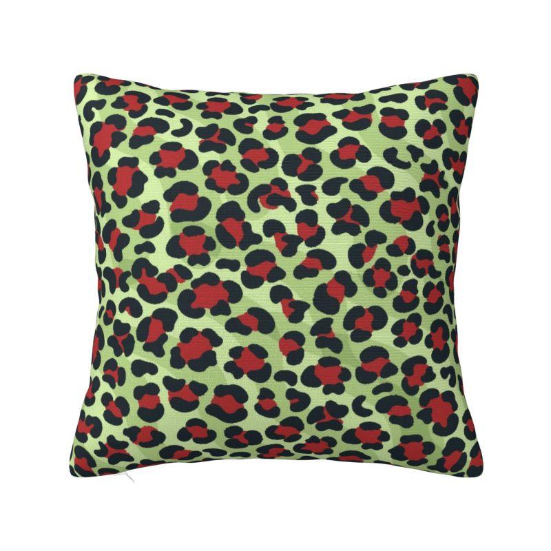 Colofrul Rainbow Leopard Throw Pillow Case Home Decorative Modern Cushions Cover For Sofa Chair Square Polyester Pillowcase