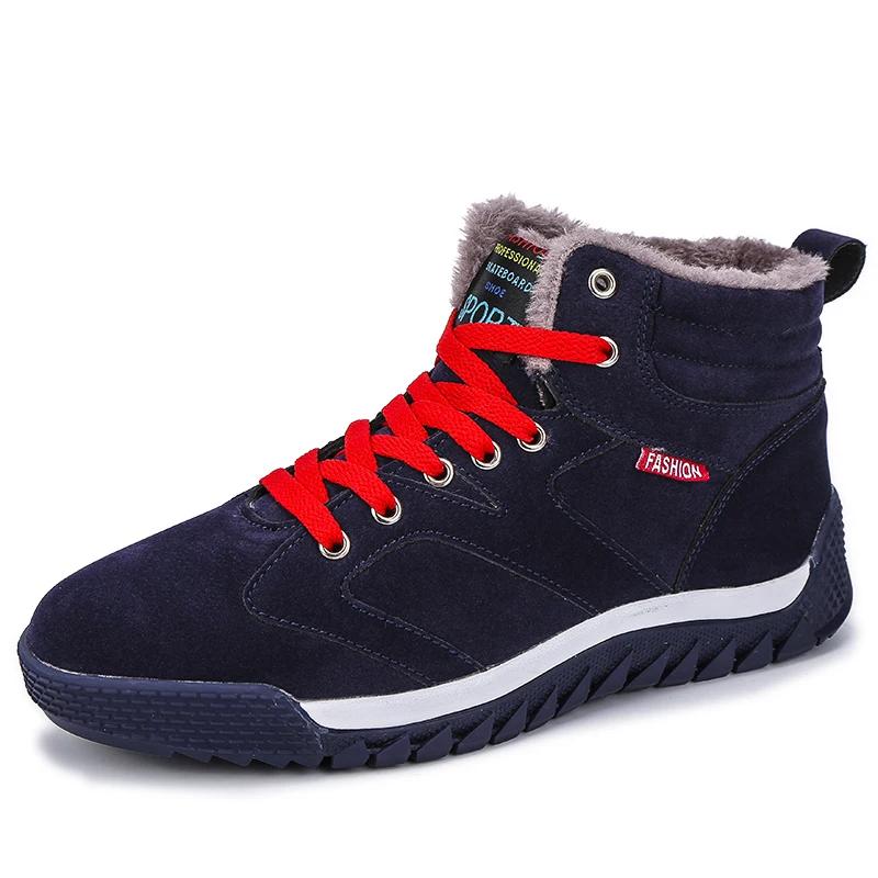 Fashion 2024 Winter Mens Boots Snow Brand Outdoor Ankle Boots Man Plush Keep Warm Sneaker Men Footwear Hiking Boot Casual Cotton Shoes