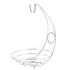 2025+ 2 In 1 Banana Hanger Fruit Bowl Iron Holder Storage Basket Stand Hook Kitchen Storage