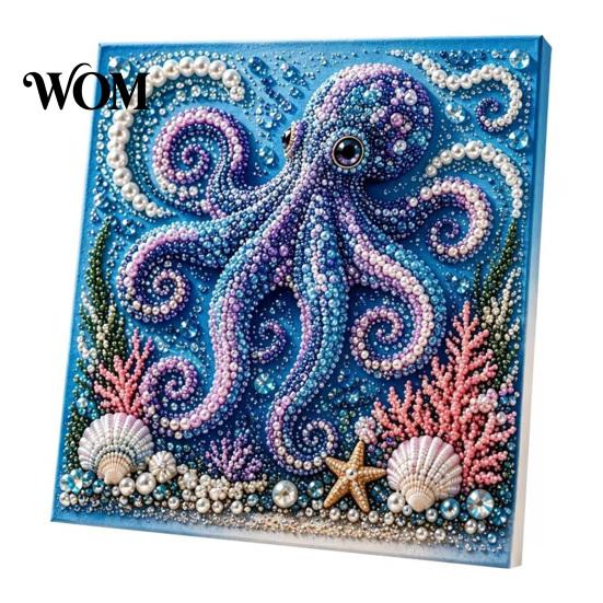 Ontspannend Weekend Creatief Project Oceaan Nep Parels Schilderset, Zeeleven 3D Kunst DIY Handgemaakte Muurbenodigdheden Zeeschildpad Vis Afbeelding Knutsel