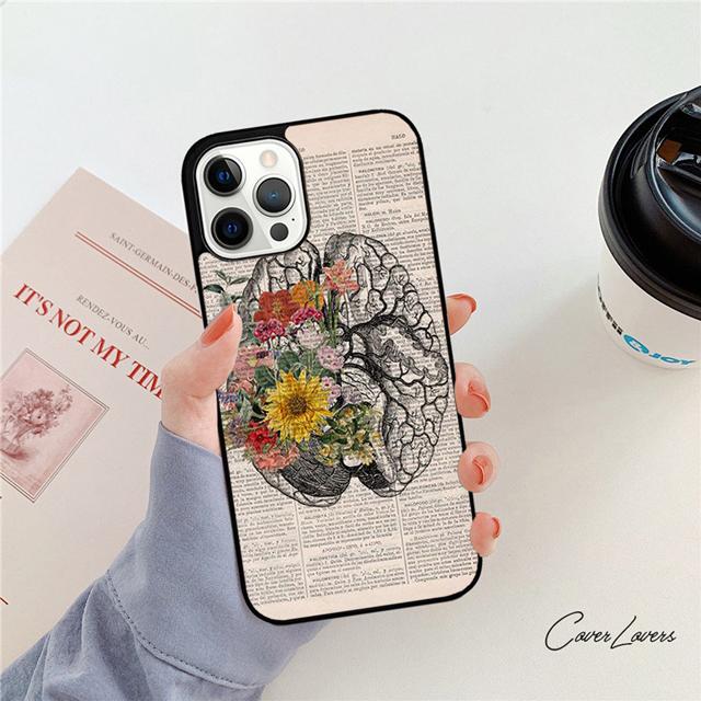 Medical Human Organs Brain Kidney Art Phone Case Back Cover for iPhone 17 Air 16 15 14 13 11 12 Pro Max Plus Coque