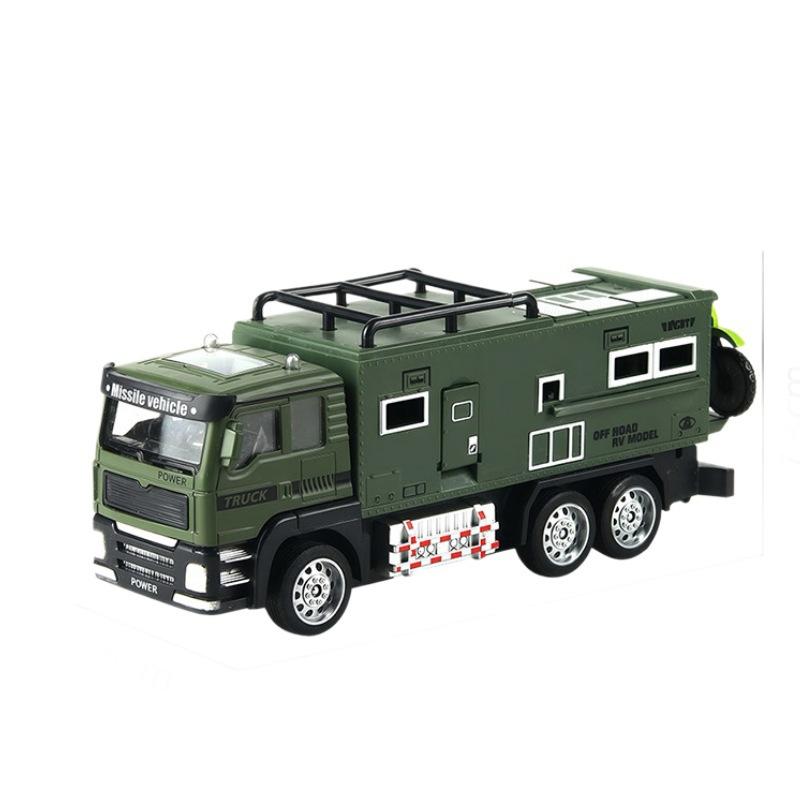 1/24 Maßstab Geländewagen Modell Miniatur Wohnmobil Spielzeug Metall Druckguss Türen Geöffnet Rückziehbar Campingwagen Modelle für Jungen